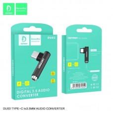 AUX ПЕРЕХІДНИК Denmen DU03 Type-C - jack 3.5 мм FOR ANDROID / MAC