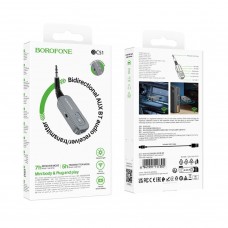 Bluetooth-аудиоадаптер BOROFONE BC51 Clear Way, серый