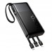 Power Bank HOCO J156 Founder 22.5W + PD20W 10000mAh со встроенными кабелями, чёрный