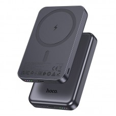 Power Bank HOCO J160 Original Magnetic 5000mAh с беспроводной зарядкой 5W, чёрный Power Bank HOCO J160 Original Magnetic 5000mAh с беспроводной зарядкой 5W, чёрный