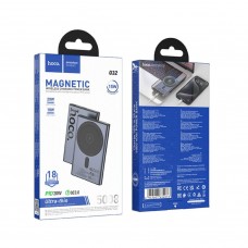 Power Bank HOCO Q32 Bird PD20W Magnetic 5000mAh с беспроводной зарядкой 15W, чёрный Power Bank HOCO Q32 Bird PD20W Magnetic 5000mAh с беспроводной зарядкой 15W, чёрный