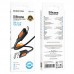 USB кабель BOROFONE BX114 USB - Lightning, Silicone, 2.4A, 1 м, чёрный