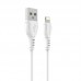 USB кабель BOROFONE BX51 Triumph charging data USB - Lightning, білий