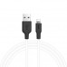 USB кабель HOCO X21 PLUS SILICONE USB - Lightning 2м БIЛИЙ