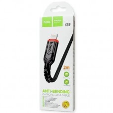 USB кабель HOCO X59 USB - Lightning 2 MЕТРИ ЧОРНИЙ