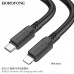 USB-C кабель BOROFONE BX81 Goodway PD charging data Type-C - Lightning 6ММ, чорний