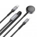 USB-C кабель HOCO CW54 2в1 Apple Watch cable + ligtning cable, 1.20 метри, чорний USB-C кабель HOCO CW54 2в1 Apple Watch cable + ligtning cable, 1.20 метри, чорний