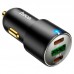 Автомобильное зарядное устройство HOCO NZ6 45W 2×Type-C PD + USB-A QC3.0, чёрное Автомобильное зарядное устройство HOCO NZ6 45W 2×Type-C PD + USB-A QC3.0, чёрное