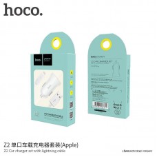 Автомобильное зарядное устройство HOCO Z2 USB 1.5A + кабель USB - Lightning, белый Автомобильное зарядное устройство HOCO Z2 USB 1.5A + кабель USB - Lightning, белый