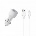 Автомобильное зарядное устройство HOCO Z23 2USB 2.4A + кабель USB - Lightning, белый