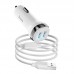 Автомобильное зарядное устройство HOCO Z40 2USB 2.4A + кабель USB - Micro USB, белый
