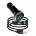 Автомобильное зарядное устройство HOCO Z40 2USB 2.4A + кабель USB - Micro USB, чёрный