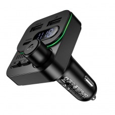Автомобільний Bluetooth FM-трансмітер BOROFONE BC61 Ocean 45W (1×USB-A + 1×USB-C)