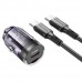Автомобільний зарядний пристрій BOROFONE BZ29 PD 30W TYPE-C + кабель TYPE-C - TYPE-C, фіолетовий