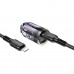 Автомобільний зарядний пристрій BOROFONE BZ29A PD 36W TYPE-C / USB QC3.0 + кабель TYPE-C - LIGHTNING, фіолетовий