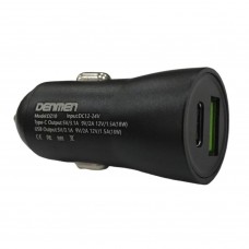 Автомобільний зарядний пристрій DENMEN DZ10 3.1A 2 PORT 18W, QC3.0+PD