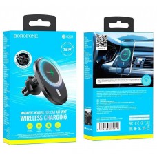 Автомобільний тримач BOROFONE BH201 magnetic 15W бездротова швидка зарядка - повітряна решітка