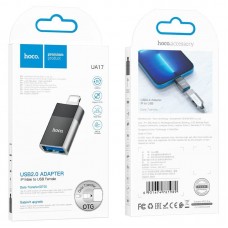 Адаптер OTG HOCO UA17 Lightning на USB A для iPhone черный