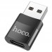 Адаптер HOCO UA17 USB 2.0 на Type C черный