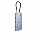 Адаптер-концентратор HOCO HB50 Wow 5-в-1 (Type-C - 3×USB 3.0 + HDMI (HDTV) + PD 100 Вт), алюминиевый серый