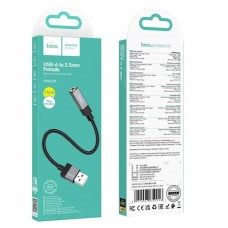 Аудиоадаптер HOCO UPA32D USB A 3.5 мм черный