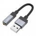 Аудиоадаптер HOCO UPA32D USB A 3.5 мм черный