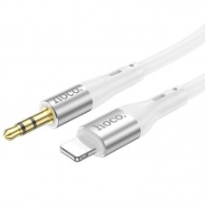 Аудиокабель HOCO UPA22 Silicone 3.5 мм штекер - Lightning штекер 1 м белый