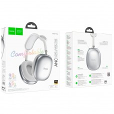Беспроводные полноразмерные наушники HOCO W55 Plus Happiness Bluetooth 5.4 с ANC, микрофоном, AUX и microSD, серебристые Беспроводные полноразмерные наушники HOCO W55 Plus Happiness Bluetooth 5.4 с ANC, микрофоном, AUX и microSD, серебристые