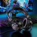 Проводная игровая компьютерная гарнитура HOCO W110 Resource с микрофоном и RGB-подсветкой, чёрная