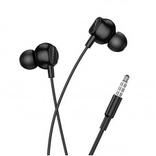 Проводная внутриканальная гарнитура HOCO M117 Victory с микрофоном, AUX 3,5 мм, 1,2 м, чёрная
