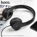 Проводная накладная гарнитура HOCO W21 Graceful Charm с микрофоном, mini-jack 3,5 мм, 1,2 м, чёрная Проводная накладная гарнитура HOCO W21 Graceful Charm с микрофоном, mini-jack 3,5 мм, 1,2 м, чёрная