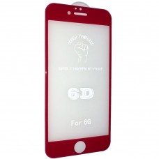 Захисне скло 6D ORIGINAL для APPLE IPHONE 6 | 6S ЧЕРВОНИЙ