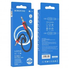 Кабель BOROFONE BL14 AUX jack 3.5 мм - jack 3.5 мм 2МЕТРИ Кабель BOROFONE BL14 AUX jack 3.5 мм - jack 3.5 мм 2МЕТРИ