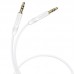 Кабель BOROFONE BL16 AUX jack 3.5 мм - jack 3.5 мм 1МЕТР БІЛИЙ