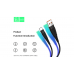 Кабель USB Denmen D57L USB - Lightning (2.4A) ЧОРНИЙ силіконовий провід