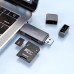 Картридер HOCO HB45 Spirit 2-в-1 USB-A 3.0 / Type-C для карт SD и microSD, серый металлик
