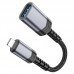 OTG-адаптер HOCO UA24 Lightning (штекер) - USB-A 2.0 (гнездо), 16,5 см серый