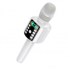 Беспроводной караоке-микрофон с колонкой HOCO L24 Shine 5 Вт Bluetooth 5.4, USB/TF/AUX, белый