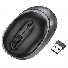 Мишка бездротова HOCO GM34 Nuevo (dual-mode, бизнес-серия), black metal gray