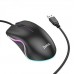 Игровая проводная мышь HOCO GM19 Enjoy Gaming USB, 1000 DPI, LED-подсветка, черная Игровая проводная мышь HOCO GM19 Enjoy Gaming USB, 1000 DPI, LED-подсветка, черная