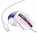 Игровая проводная мышь HOCO GM31 Overlord USB, 1200 - 3600 DPI, 7 кнопок, подсветка, бело-синяя