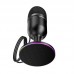 Настольный проводной USB-микрофон HOCO L25 Bright с RGB-подсветкой и мониторингом, чёрный