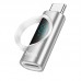 OTG-адаптер HOCO UA32A с цифровым дисплеем мощности 60 Вт Type-C (штекер) - Lightning (гнездо) стальной OTG-адаптер HOCO UA32A с цифровым дисплеем мощности 60 Вт Type-C (штекер) - Lightning (гнездо) стальной