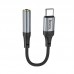 Переходник HOCO LS36, внешняя звуковая карта Type-C - jack 3.5 мм, 12 см, чёрный Переходник HOCO LS36, внешняя звуковая карта Type-C - jack 3.5 мм, 12 см, чёрный
