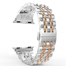 Ремінець металевий для годинника APPLE WATCH 42MM / 44MM / 45MM / 49MM 3-Bead Metal 4 LINE №20