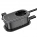 Сетевой удлинитель Hoco NS7 PD 20W 2*USB + Type-C + Розетка, 1.00 метр, черный