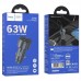 Автомобильное зарядное устройство HOCO Z57B 63W TYPE-C + USB QC3.0, серый