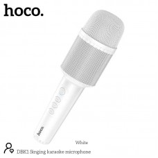 Беспроводной караоке-микрофон с колонкой HOCO DBK1 Bluetooth 5.0 и TWS, белый