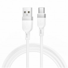 USB кабель HOCO X109 USB - Type-C SILICONE 3A, 1 метр, білий