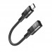 Кабель адаптер HOCO U107 Type C на Lightning 10 см черный